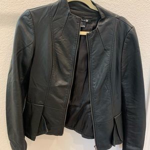 Forever21 Leather Bomber Jacket